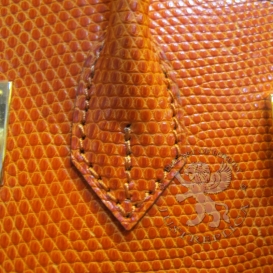 Hermes Birkin Lizard 25cm Orange