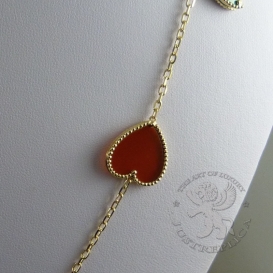 Van Cleef & Arpels Necklace Alhambra Mother-Of-Pearl Malachite Carnelian Tiger's Eye 10 motifs