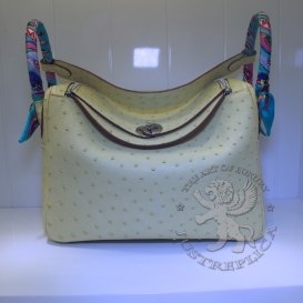 Hermes Lindy Ostrich 30cm Tuscany