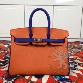 Hermes Birkin Epsom 30cm Bi-color Orange-Blue