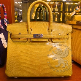 Hermes Birkin Lizard 25cm Soleil