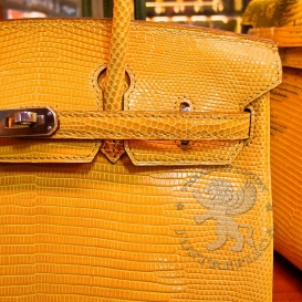 Hermes Birkin Lizard 25cm Soleil