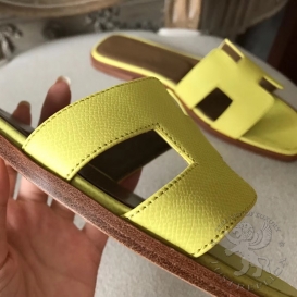 Hermes Slippers Epsom Yellow
