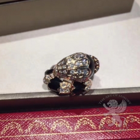 Bulgari Ring Serpenti Onyx and Diamonds