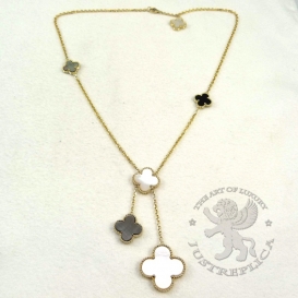 Van Cleef & Arpels Necklace Alhambra Mother-Of-Pearl Onyx 6 motifs
