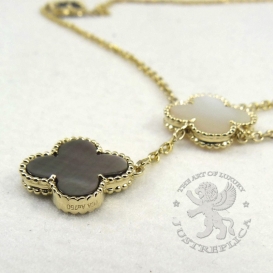 Van Cleef & Arpels Necklace Alhambra Mother-Of-Pearl Onyx 6 motifs