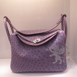 Hermes Lindy Ostrich 30cm Violet