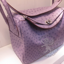 Hermes Lindy Ostrich 30cm Violet