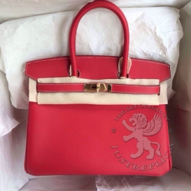 Hermes Birkin Epsom 30cm Bi-color Red-Blue