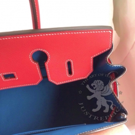 Hermes Birkin Epsom 30cm Bi-color Red-Blue