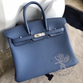 Hermes Birkin Togo 25cm Bleu Agate R2