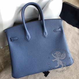 Hermes Birkin Togo 25cm Bleu Agate R2