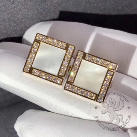 Bulgari Cufflinks MOP with Diamonds