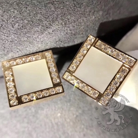 Bulgari Cufflinks MOP with Diamonds