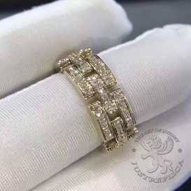 CARTIER Ring Maillon Panthere thin 3 rows 105D