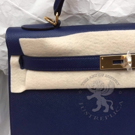 Hermes Kelly Epsom 32cm Bleu Abysse