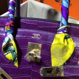 Hermes Birkin Crocodile Matt Niloticus 30cm Violet