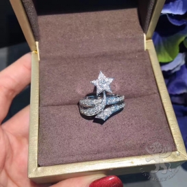 Chanel Comete Star Ring with 47 Diamonds