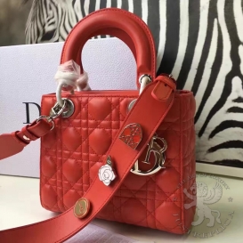 Lady Dior 20cm Red