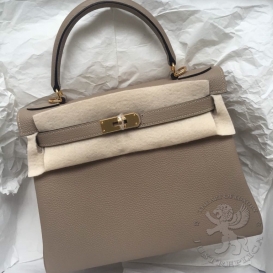 Hermes Kelly Togo 28cm 81 Gris Tourterelle