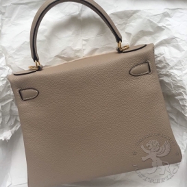 Hermes Kelly Togo 28cm 81 Gris Tourterelle