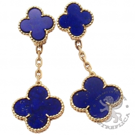 Van Cleef Arpels Earrings Magic Alhambra Lapis 2 motifs