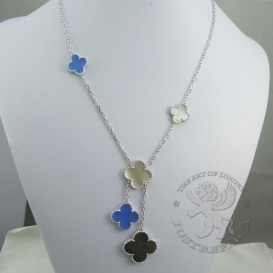 Van Cleef & Arpels Necklace Magic Alhambra Mother-Of-Pearl Turquoise Onyx 6 motifs