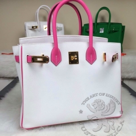 Hermes Birkin Epsom 30cm Bi-color White-Pink