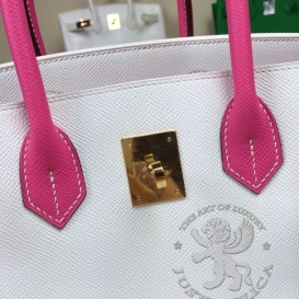 Hermes Birkin Epsom 30cm Bi-color White-Pink