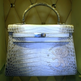 Hermes Kelly Crocodile Himalaya 32cm