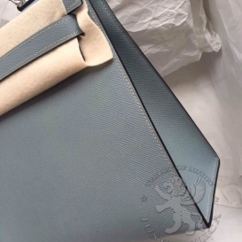 Hermes Kelly Epsom 32cm Bleu Lin