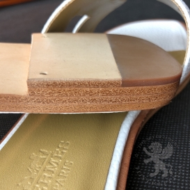 Hermes Slippers Togo White