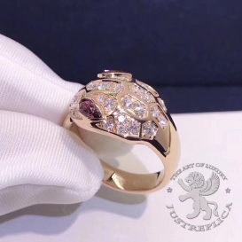 Bulgari Ring Serpenti Rubellite 36D