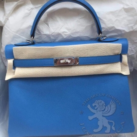 Hermes Kelly Epsom 32cm Bleu Paradis