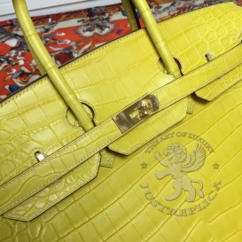Hermes Birkin Crocodile Matte Niloticus 35cm Lime