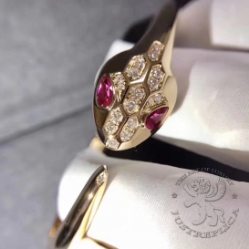 Bulgari Bracelet Serpenti Rubellite and Diamonds