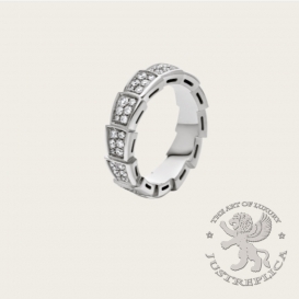 Bulgari Ring Serpenti Viper band pave Diamonds