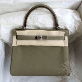 Hermes Kelly Togo 28cm 64 Celadon