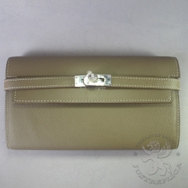 Hermes Kelly Long Wallet Epsom Etoupe