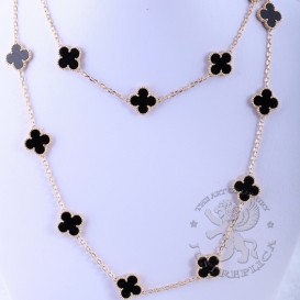 Van Cleef & Arpels Necklace Alhambra Onyx 20 motifs