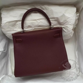 Hermes Kelly Togo 28cm 57 Bordeaux