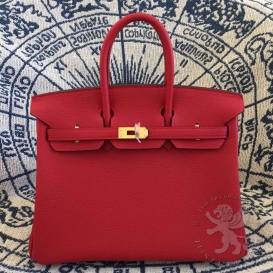 Hermes Birkin Togo 25cm Rouge Casaque Q5