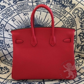 Hermes Birkin Togo 25cm Rouge Casaque Q5