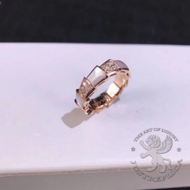 Bulgari Ring Serpenti Viper band MOP 36D