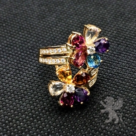 Bulgari Ring Contraire Flower Sapphire