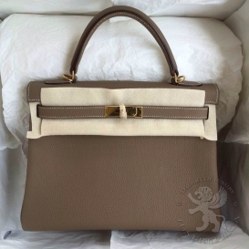 Hermes Kelly Togo 28cm 18 Etoupe