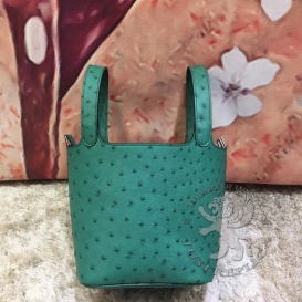 Hermes Picotin 18cm Ostrich Malachite