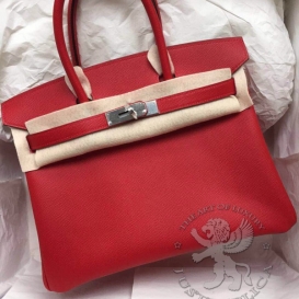 Hermes Birkin Epsom 30cm Red Venisen