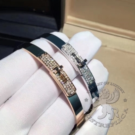 HERMES Bracelet Kelly 61 Diamonds