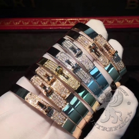 HERMES Bracelet Kelly 61 Diamonds